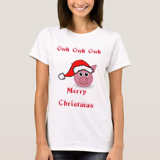 Camiseta Cerdito de Santa (Anverso)