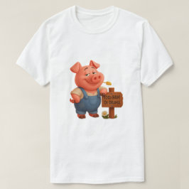 Camiseta Cerdito granjero – 100% jamón, 0% drama