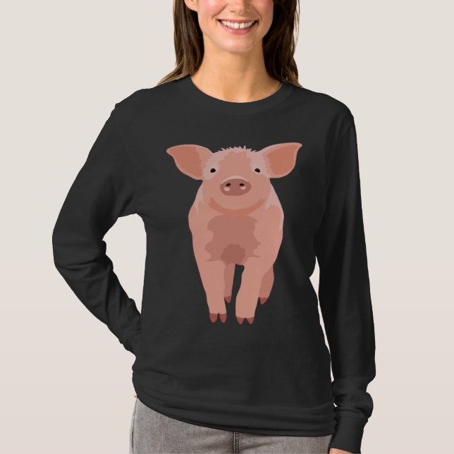 Camiseta cerdito lindo (Anverso)