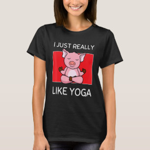 Camiseta Cerdito Namaste Adorable Me Gusta Mucho Yoga Pilat
