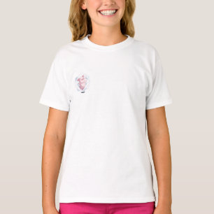 Camiseta Cerdito Niños Girando Rosa Alegre
