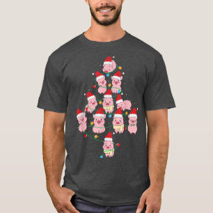 Camiseta Cerdo Árbol de Navidad Merry Pigmas Gracioso Piggy