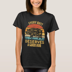 Camiseta Cerdo Bbbq Cada Butt Merece Un Buen Bicicleta De C