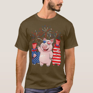Camiseta Cerdo blanco blanco rojo gracioso agricultor de ba