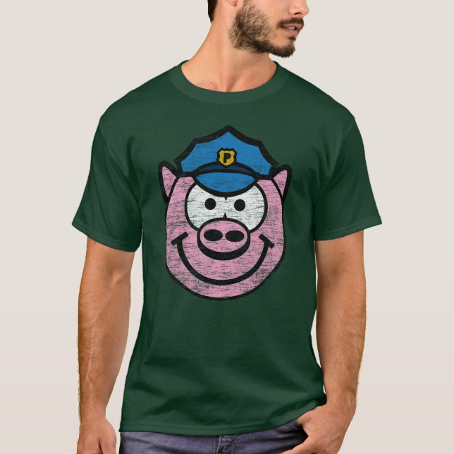 Camiseta Cerdo (camisetas oscuro) (Anverso)