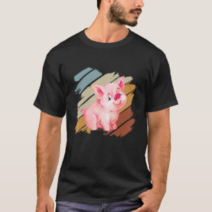 Camiseta Cerdo Cerdo Hombres Rosa Mujeres Cerdo Cerdo Boar