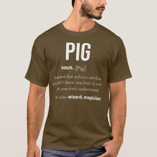Camiseta Cerdo Cerdo Hombres Rosa Mujeres Cerdo Cerdo Boar 