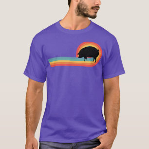Camiseta Cerdo - Cerdo Retro Cazador Animal Piglet Piggy