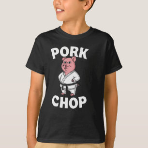 Camiseta Cerdo Chuleta Divertido Karate Cerdo Artes Marcial