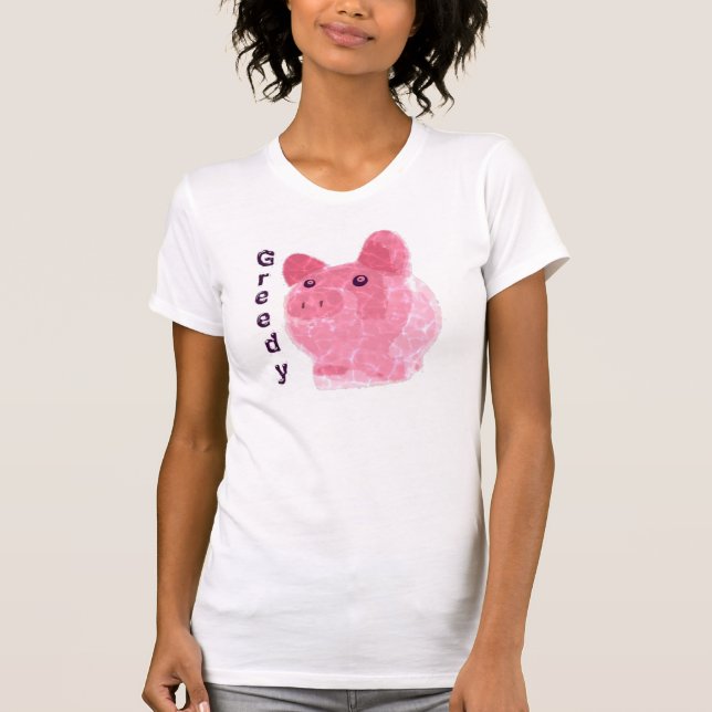 Camiseta Cerdo codicioso (Anverso)