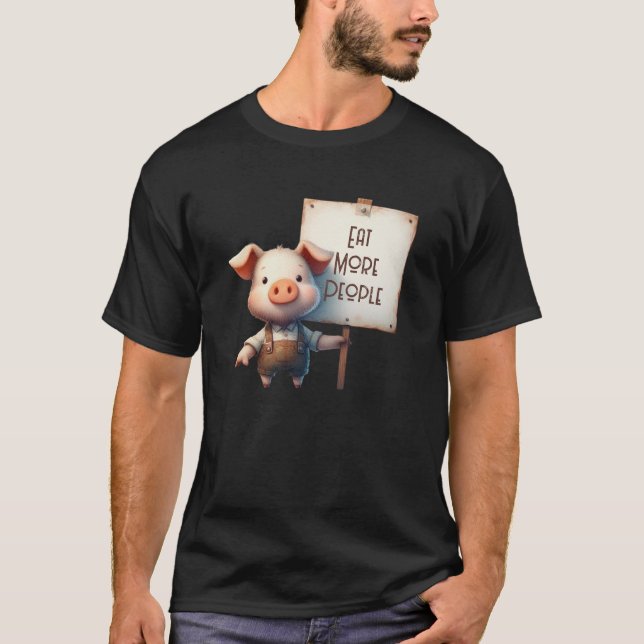 Camiseta Cerdo - Come Más Gente (Anverso)