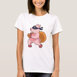 Camiseta Cerdo como corredor