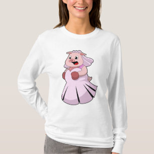 Camiseta Cerdo como Novia con vestido de novia.PNG