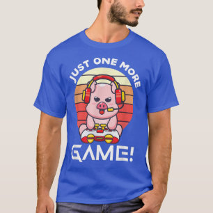 Camiseta Cerdo con auriculares Gamer Gaming Pig sólo una Ga