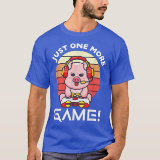 Camiseta Cerdo con auriculares Gamer Gaming Pig sólo una Ga