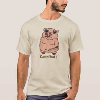 Camiseta Cerdo con Bacon Cannibal Personalizado