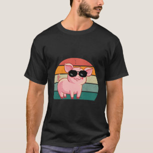 Camiseta Cerdo con gafas de sol Cerdo