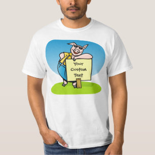 Camiseta Cerdo con signo