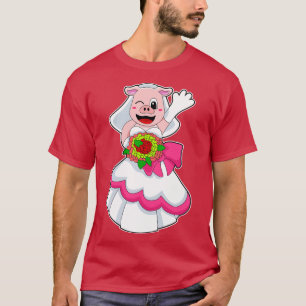 Camiseta Cerdo con vestido Boda Bunch of Flowers