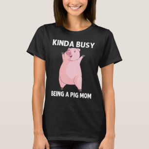 Camiseta Cerdo Cool Para Mujeres Mamá Cerda Jabalí Cerdito