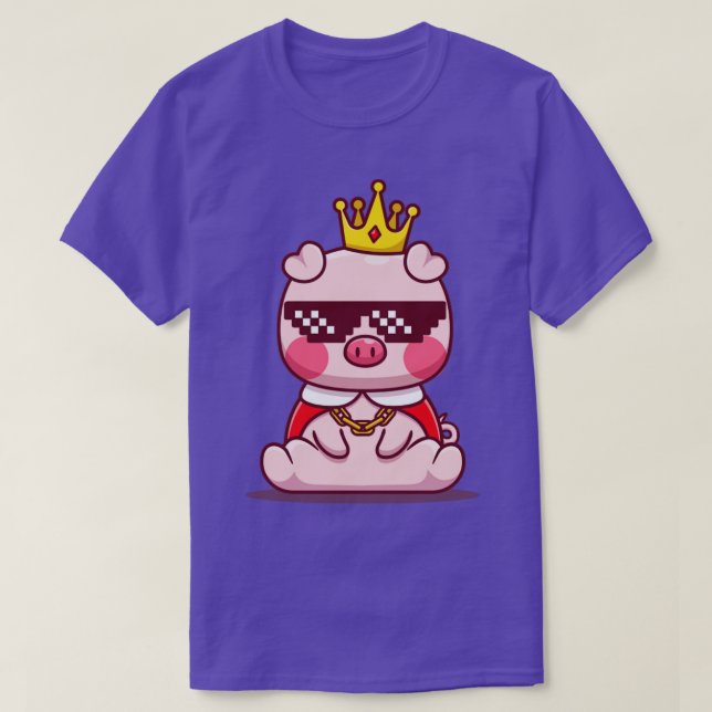 Camiseta Cerdo Cuaderno con lentes (Diseño del anverso)
