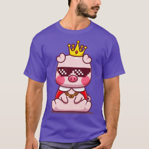 Camiseta Cerdo Cuaderno con lentes