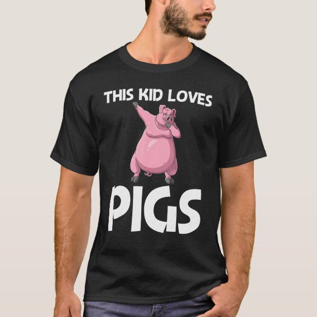 Camiseta Cerdo Cutáneo Para Niños Animales De Ganadería (Anverso)
