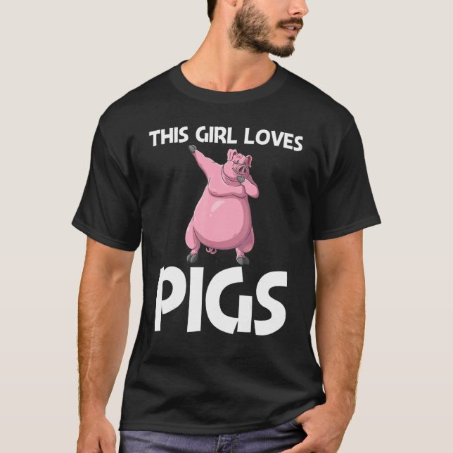 Camiseta Cerdo Cuto Para Chicas Niños Alimentos Animales (Anverso)
