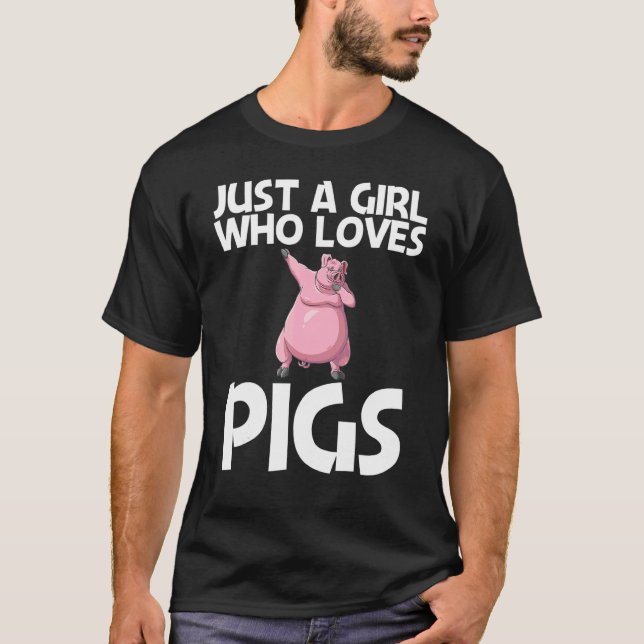 Camiseta Cerdo Cuto Para Chicas Niños Alimentos Animales (Anverso)