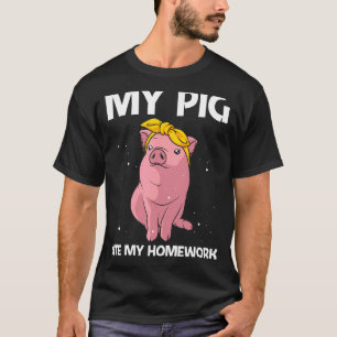 Camiseta Cerdo Cuto Para Niños Hombres Cerdo Granjero Cerdo
