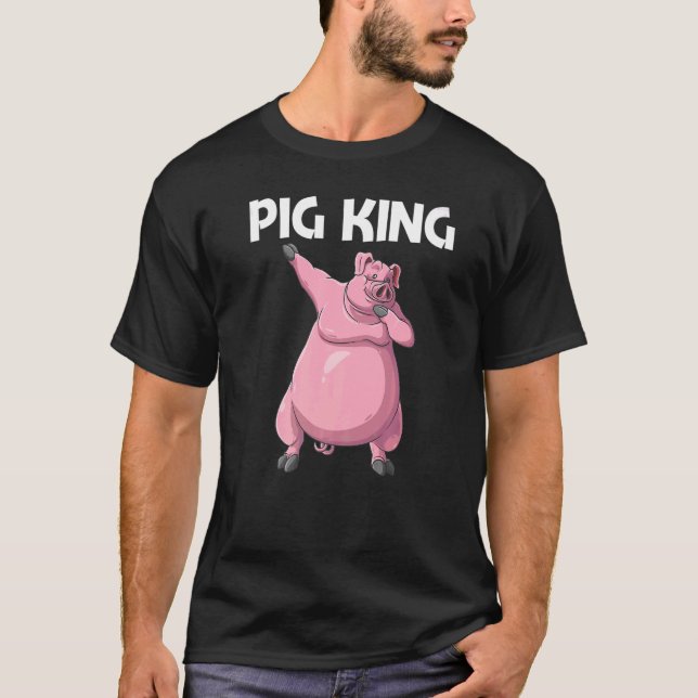 Camiseta Cerdo Cutto Para Hombres Padres Alimentos Animales (Anverso)