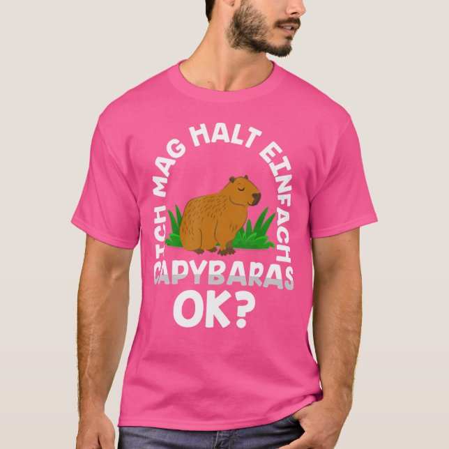 Camiseta Cerdo de agua divertida dice Capibara (Anverso)