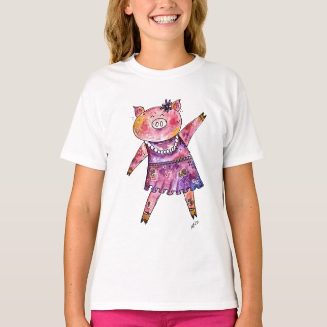Camiseta Cerdo de baile caprichoso (Anverso)