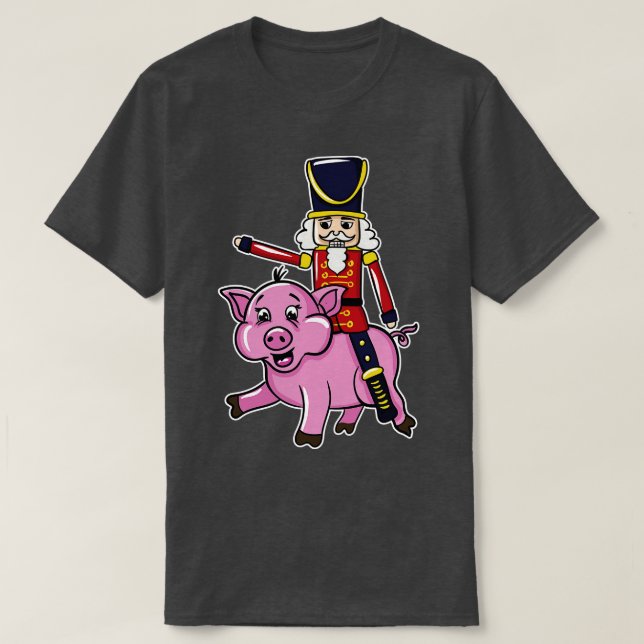 Camiseta Cerdo de equitación para muñecas desnudas (Diseño del anverso)