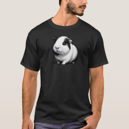 Camiseta Cerdo de Guinea blanco y negro TSQ