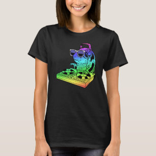 Camiseta Cerdo De Guinea Con Auriculares Y Gafas De Sol Dj