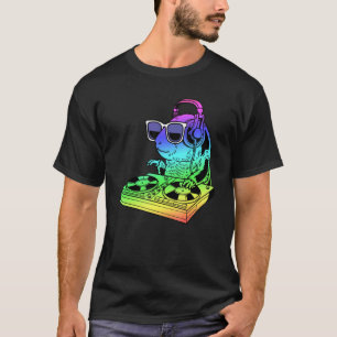 Camiseta Cerdo De Guinea Con Auriculares Y Gafas De Sol Dj 