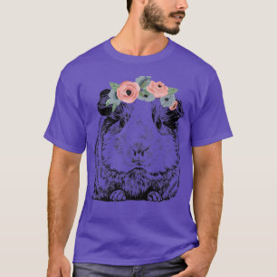 Camiseta Cerdo de Guinea con cabeza floral premium