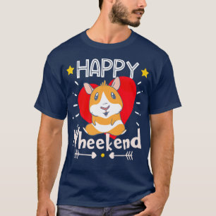 Camiseta Cerdo de Guinea del lado de la rueda feliz de la r