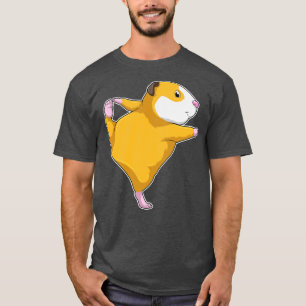 Camiseta Cerdo de Guinea en ejercicio de Stretching de Yoga