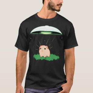 Camiseta Cerdo de Guinea Espacial Ufo Volador Saucer