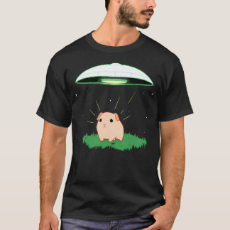 Camiseta Cerdo de Guinea Espacial Ufo Volador Saucer