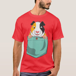 Camiseta Cerdo de Guinea gracioso en bolsillo para mujeres 