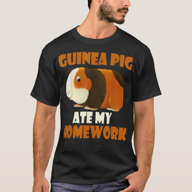 Camiseta Cerdo de Guinea lindo comió mi hogar regalo de ama (Anverso)
