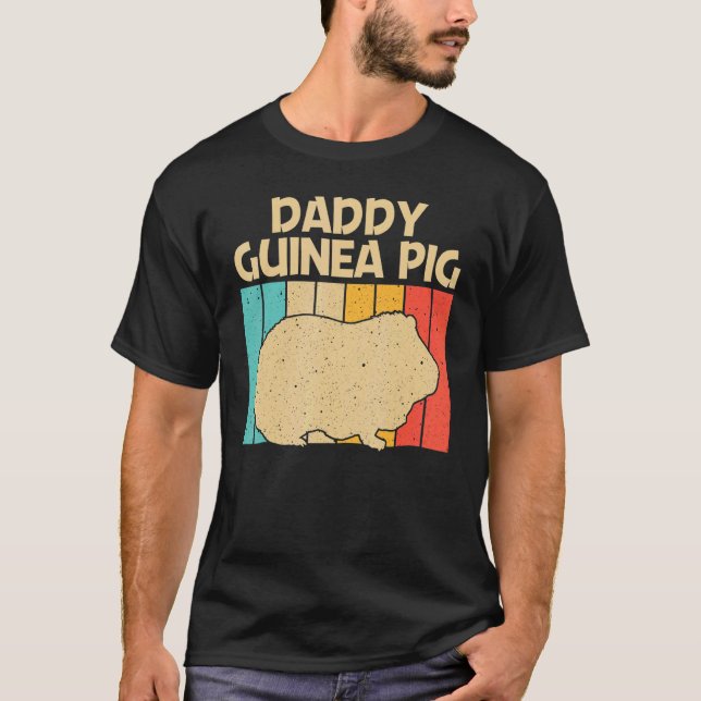 Camiseta Cerdo De Guinea Para Hombres Papá Mascota De Papa  (Anverso)