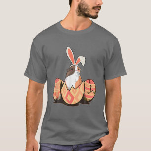 Camiseta Cerdo de Guinea Pascua Bunny Huevos Vestido Pascua