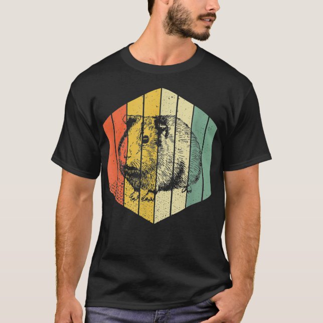 Camiseta Cerdo de Guinea retro vintage (Anverso)
