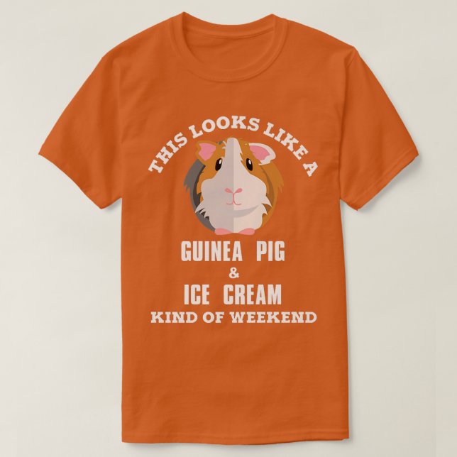 Camiseta Cerdo de Guinea y helado (Diseño del anverso)