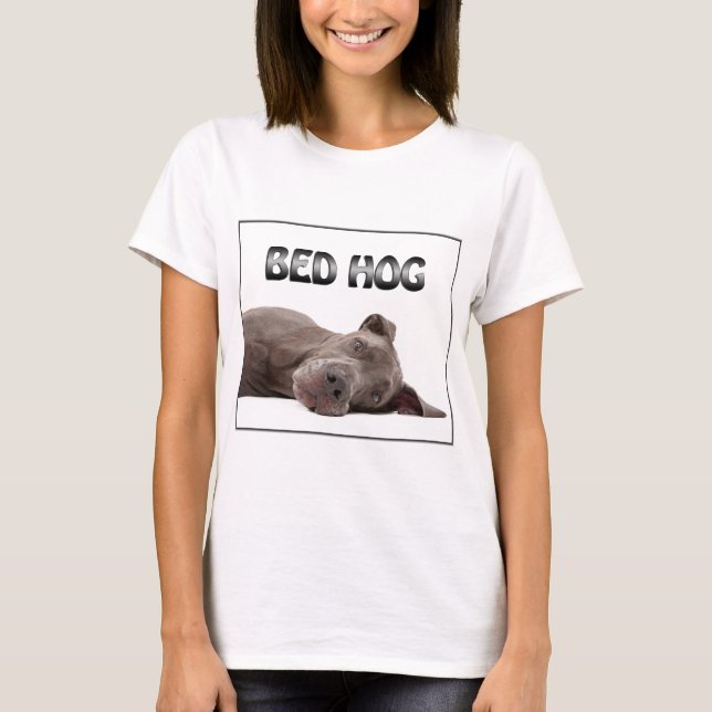 Camiseta Cerdo de la cama de great dane (Anverso)