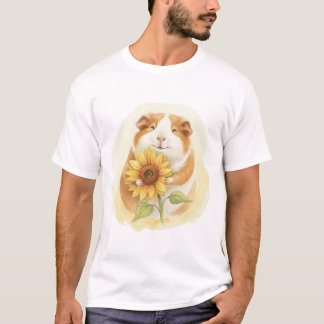 Camiseta Cerdo de la Guinea del girasol - TinyFur de suave